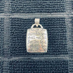 Vinatge Inspirational Sterling Silver Pendant